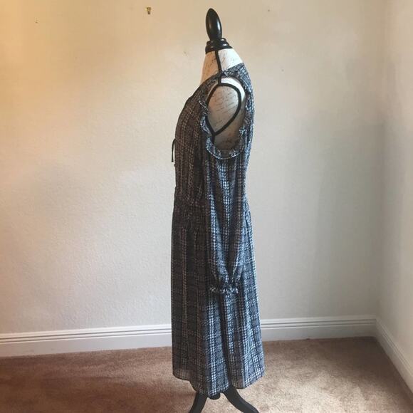 Michael Kors XL maxi cold shoulder dress ruffle bohemian cottagecore - Picture 4 of 7